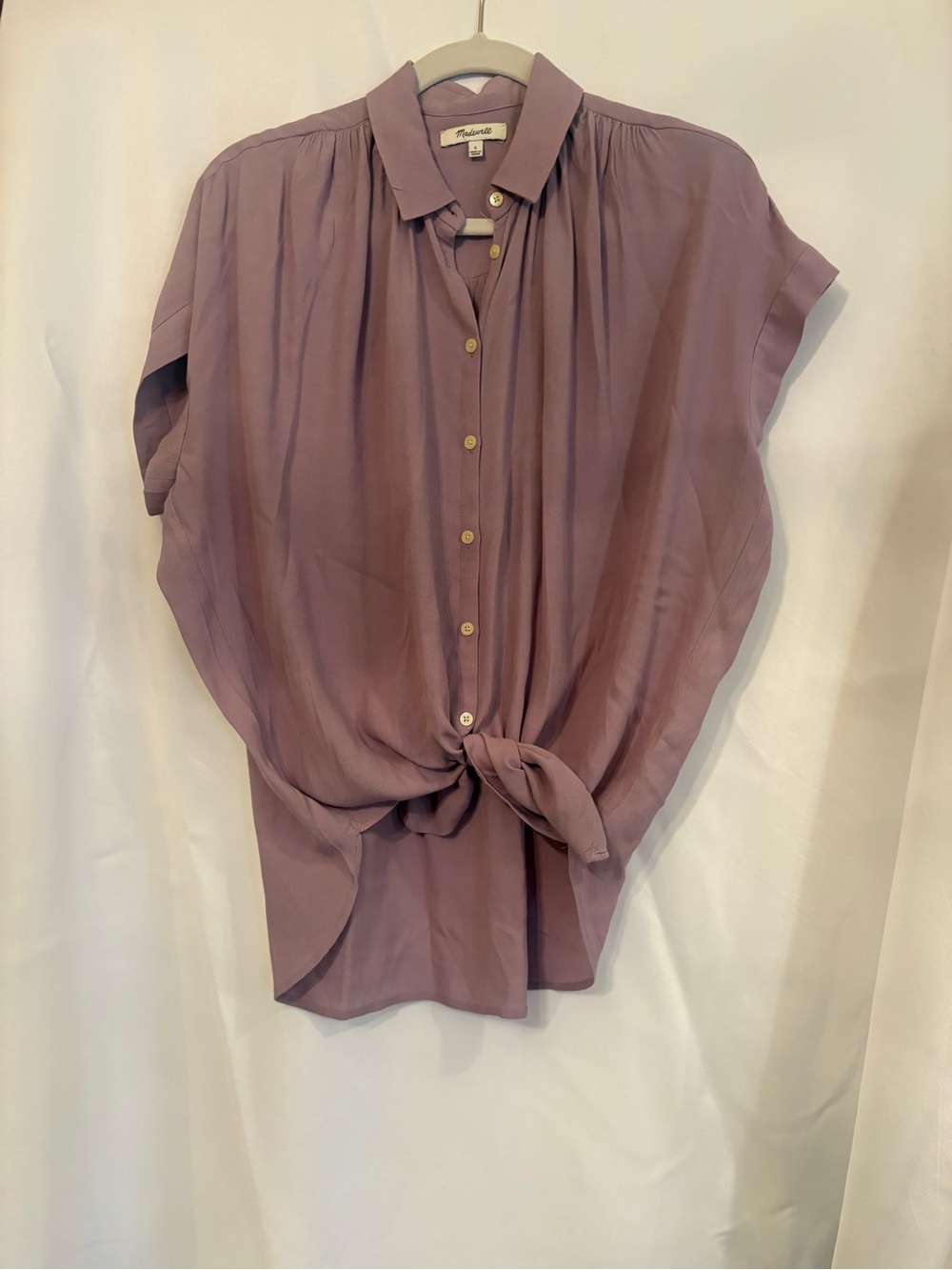 Madewell  Mauve  Short Sleeve Blouse